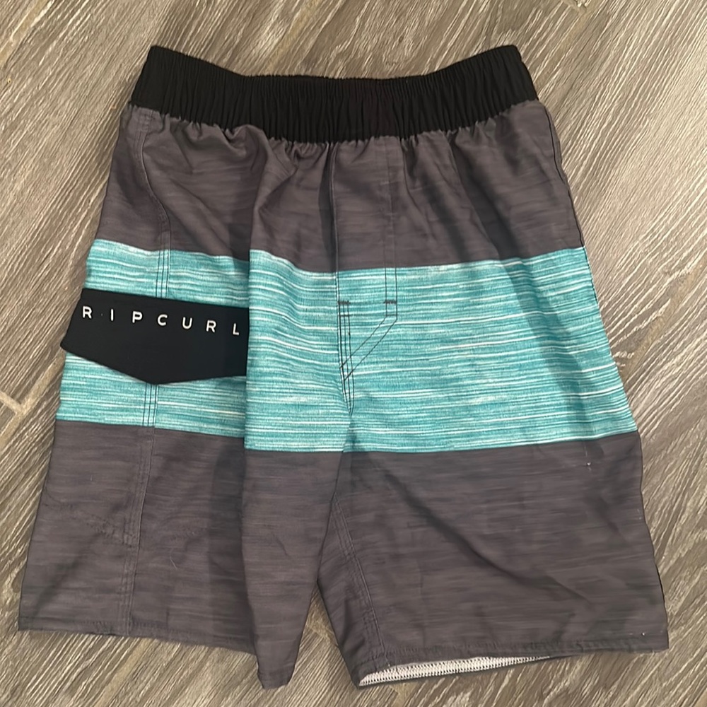 Boys Ripcurl board shorts size 5 swimsuit swim trunks surf gray blue